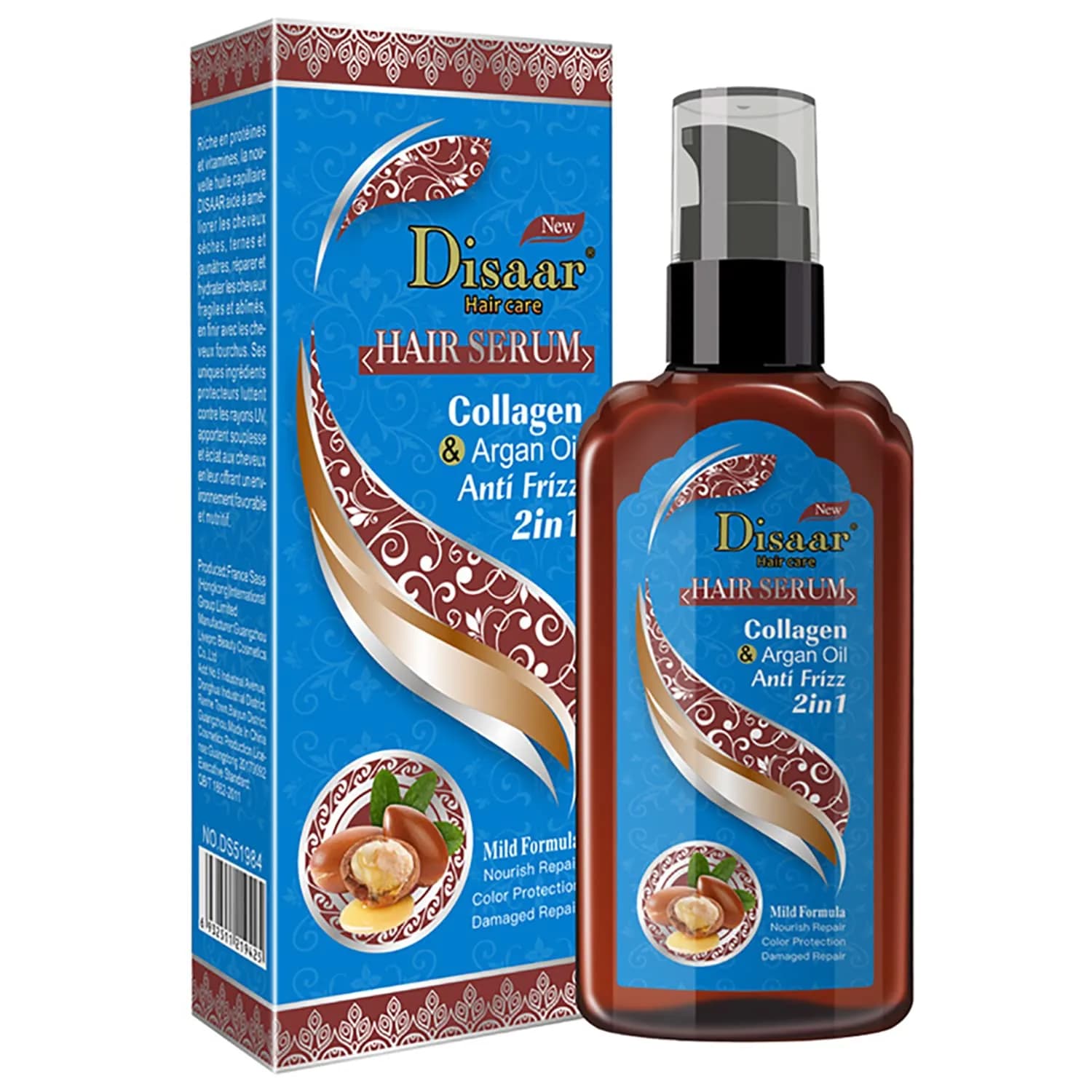 Disaar — Ser de păr Collagen & Argan Oil Anti Frizz 2în1